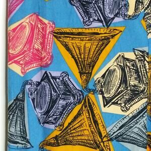 LuLaRoe Printed Leggings Phonograph Record Player Blue - Tall & Curvy - GUC